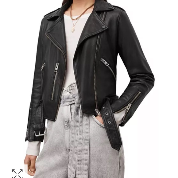 All Saints Balfern Leather Jacket - Picture 4 of 4